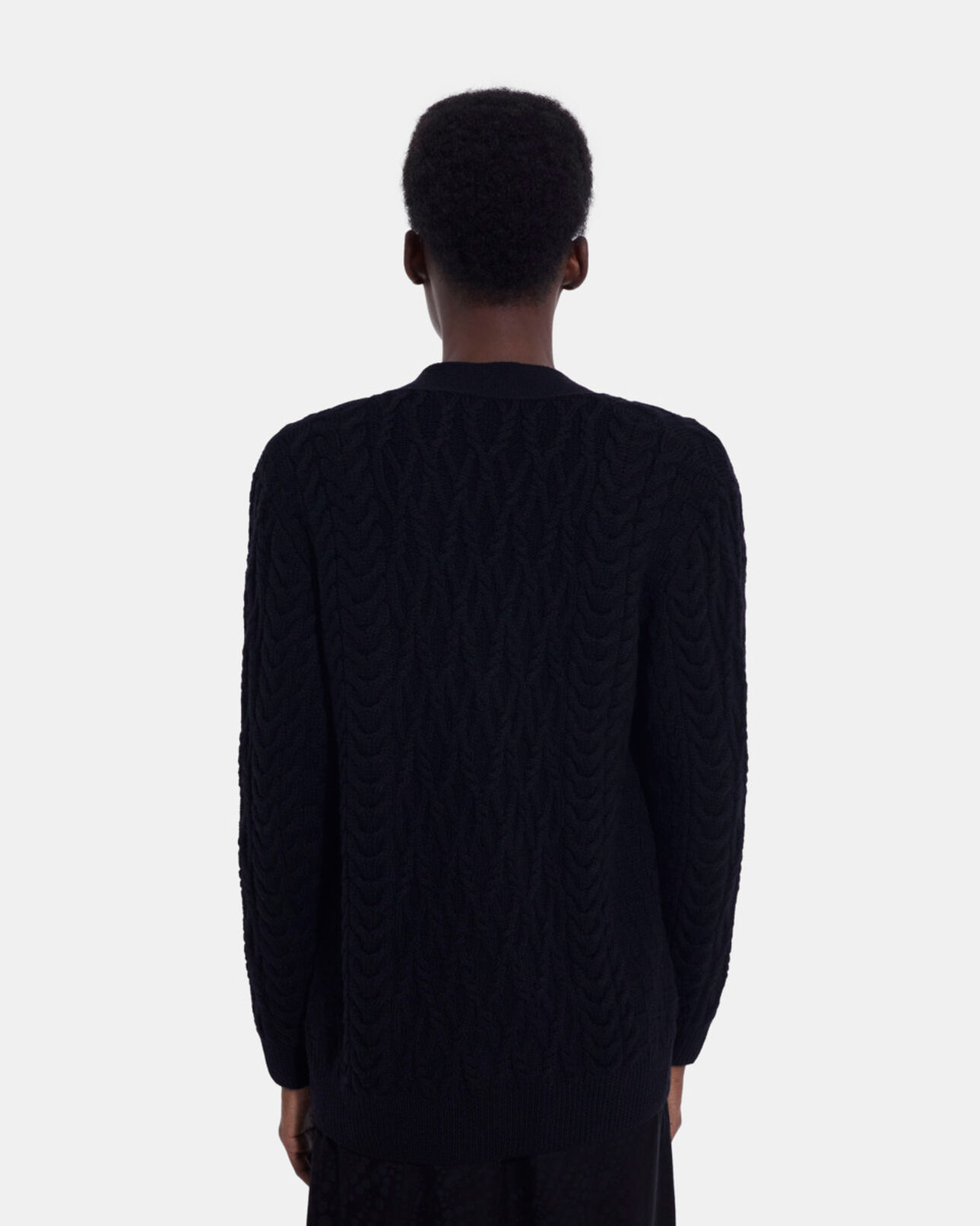 The Kooples FEMME BLACK cardigan en laine noir