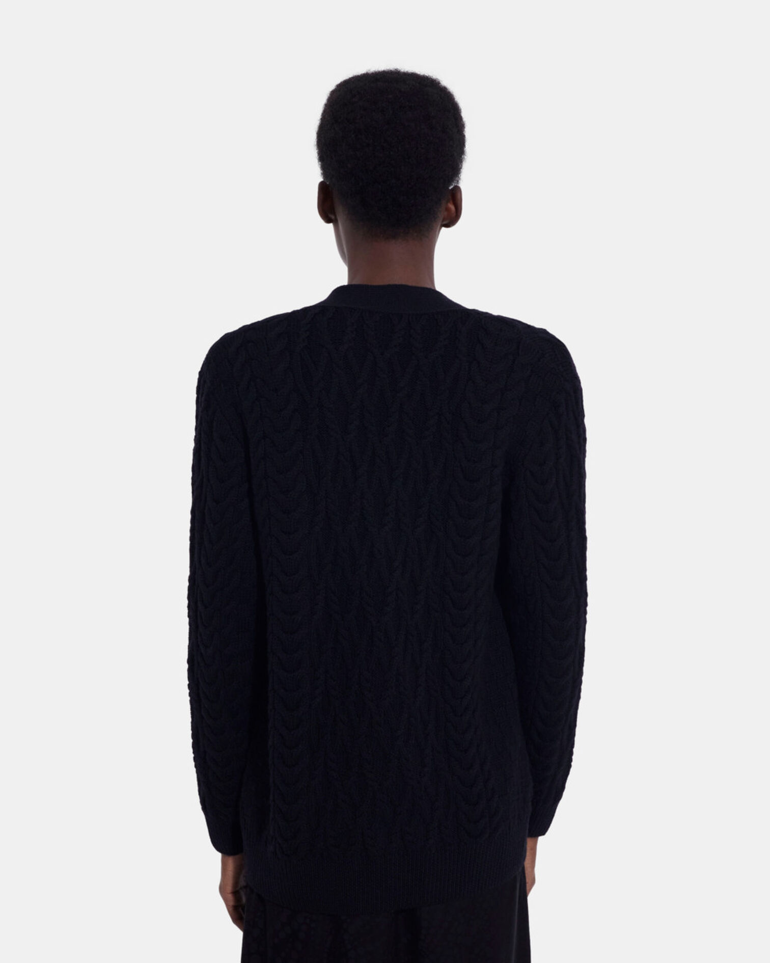 Cardigan en laine noir, BLACK, hi-res image number null