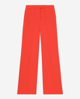 The Kooples FEMME ORANGE pantalon tailleur orange en crêpe