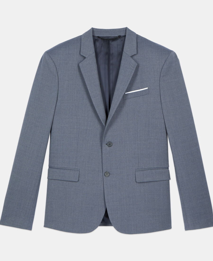 The Kooples MEN BLUE blue wool suit jacket