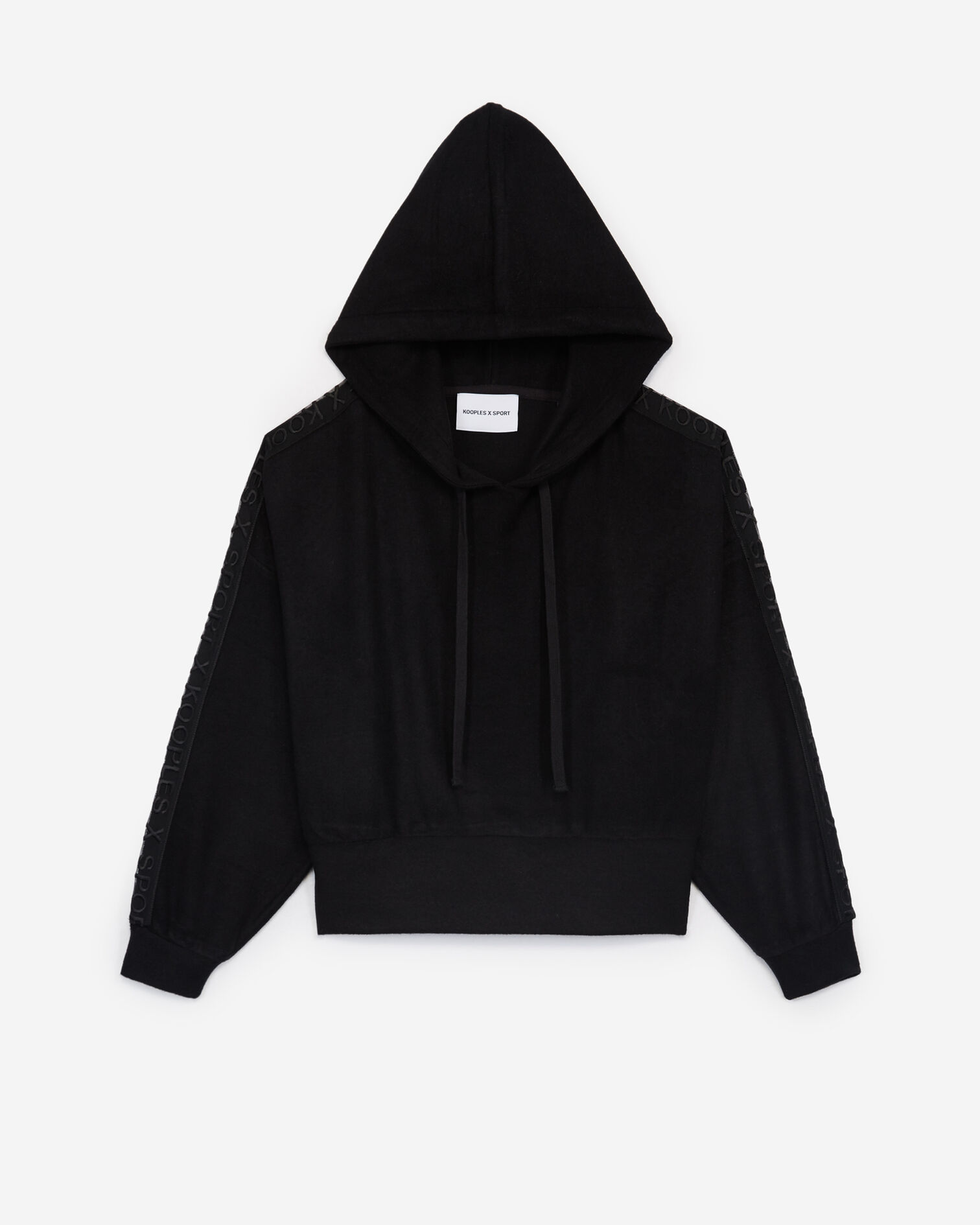 Hoodie with side trims, BLACK, hi-res image number null