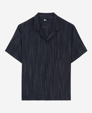 The Kooples MEN DARK NAVY-ECRU navy blue striped shirt