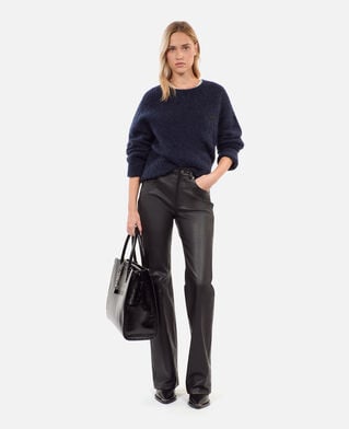 The Kooples FEMME BLACK sac cabas ming xl en cuir noir