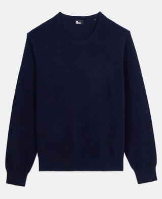 The Kooples HERREN NAVY marineblauer pullover aus kaschmir