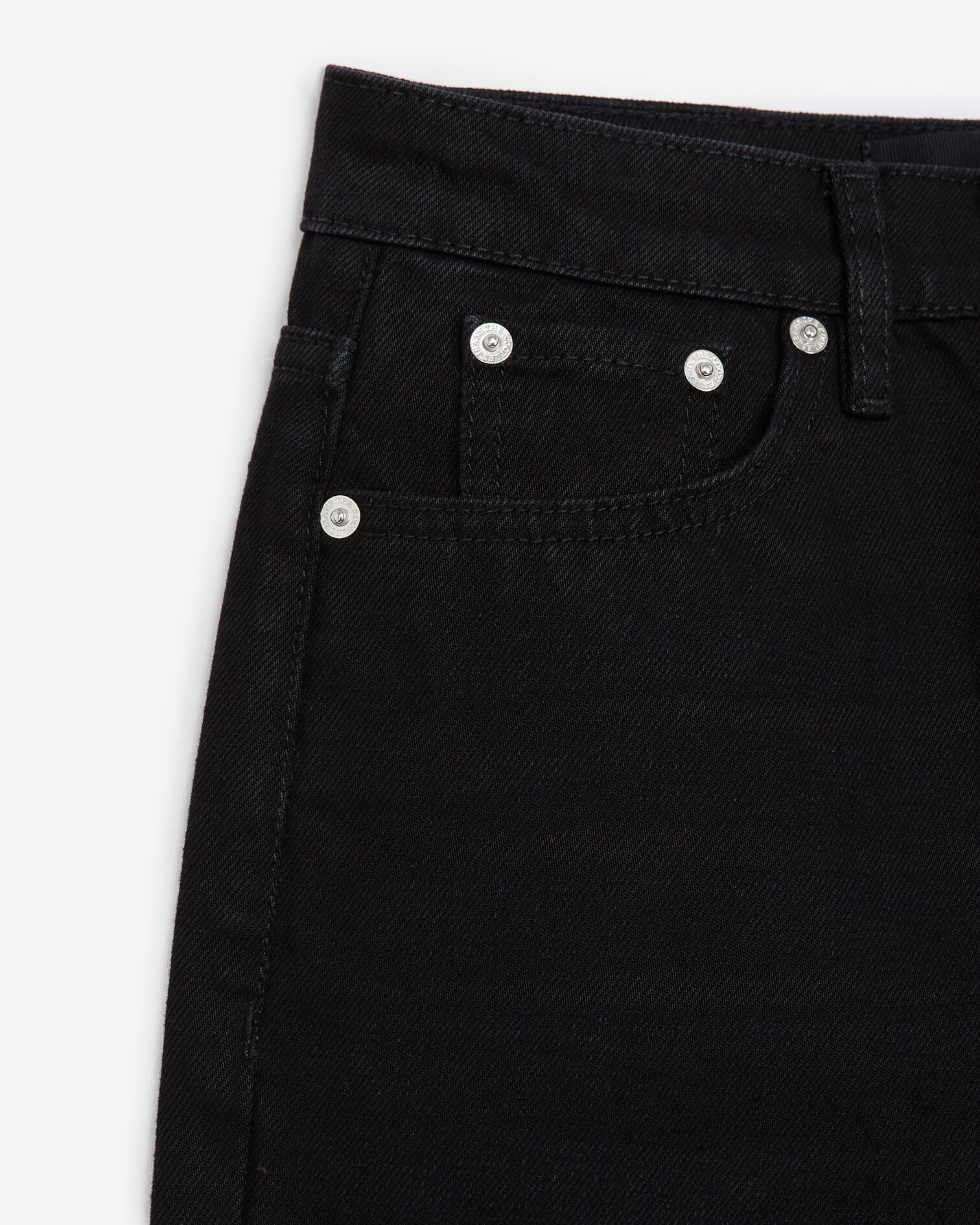 Jean noir à taille haute droit, BLACK, hi-res image number null