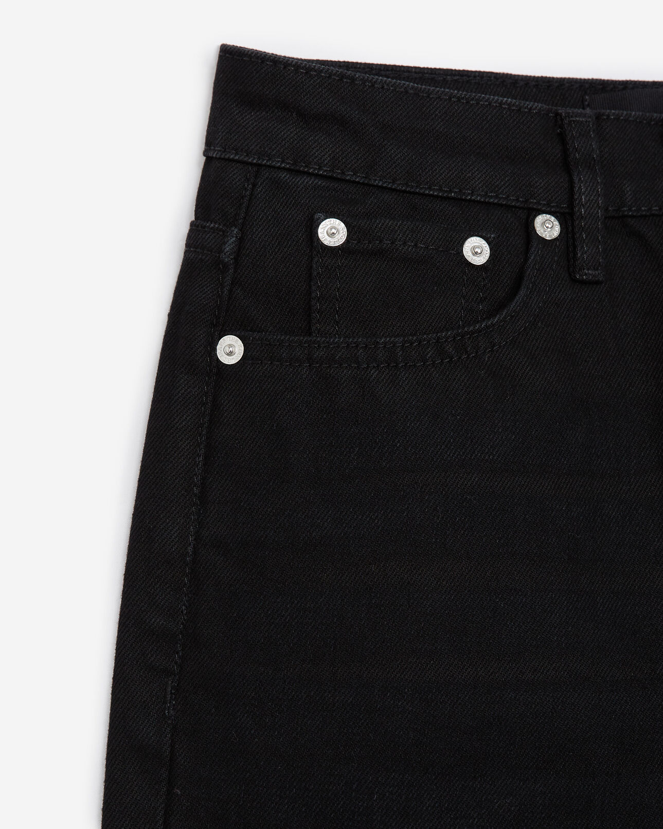 The Kooples FEMME BLACK jean noir à taille haute droit