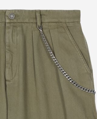 The Kooples HOMME KAKI pantalon cargo kaki