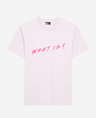 The Kooples HERREN PALE PINK rosa t-shirt mit „what is“-schriftzug