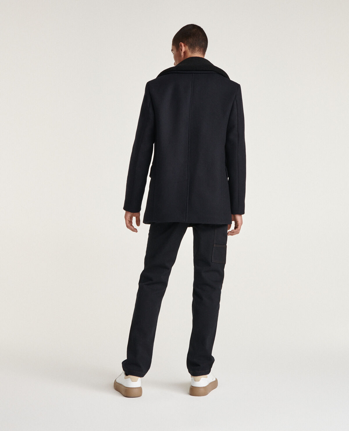 Caban col fourrure homme sale
