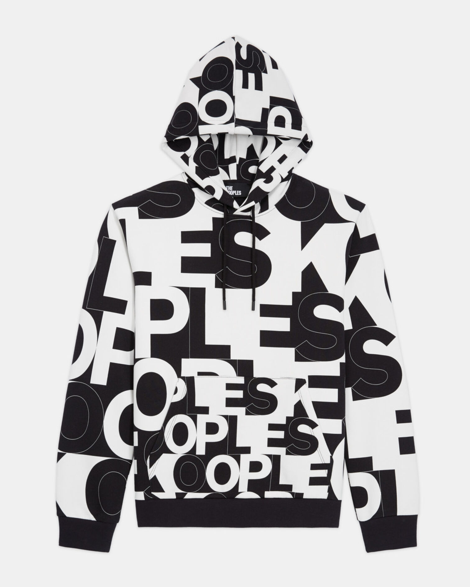 Sweatshirt with The Kooples logo, BLACK / WHITE, hi-res image number null
