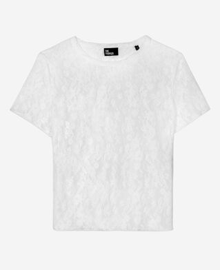 The Kooples F ECRU ecru lace top