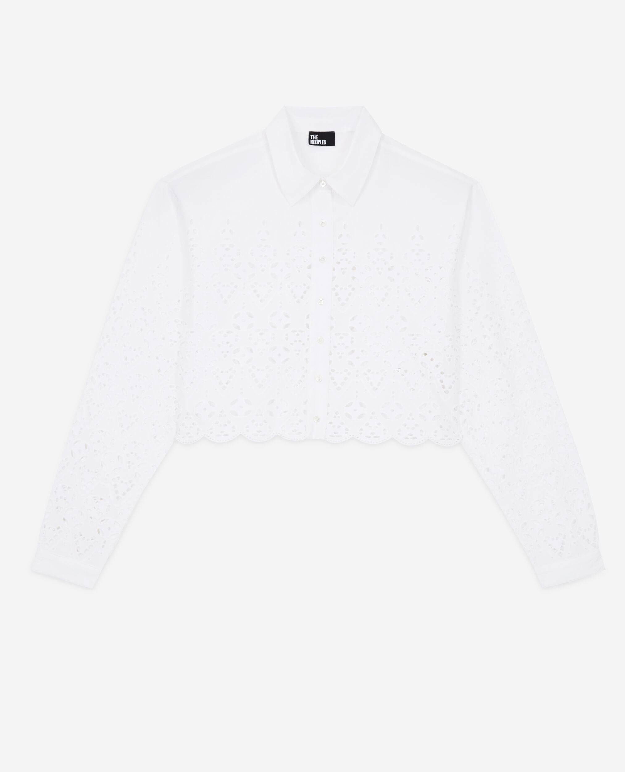 White broderie anglaise shirt hotsell