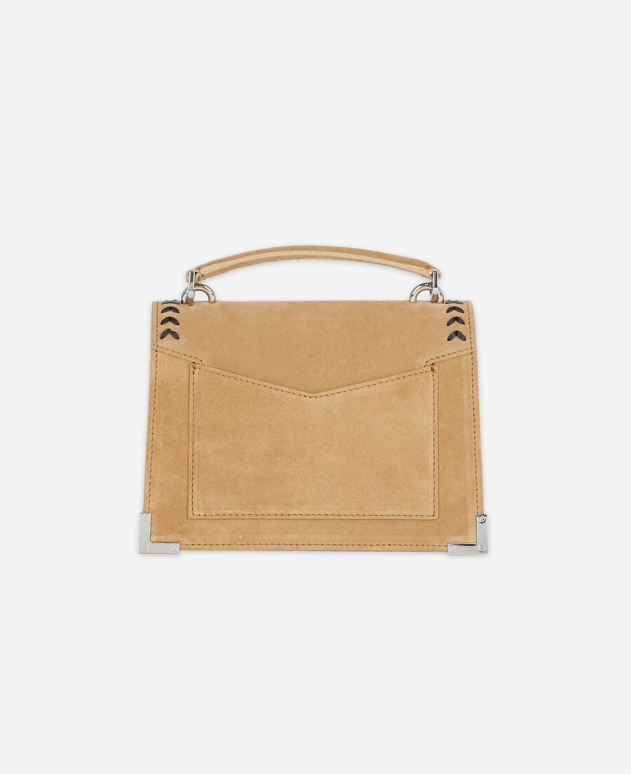 small emily bag in camel suede leather