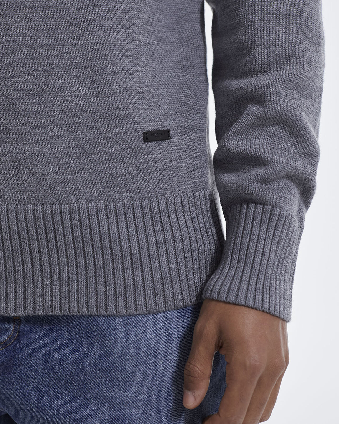 The Kooples HOMME GREY pull col roulé gris
