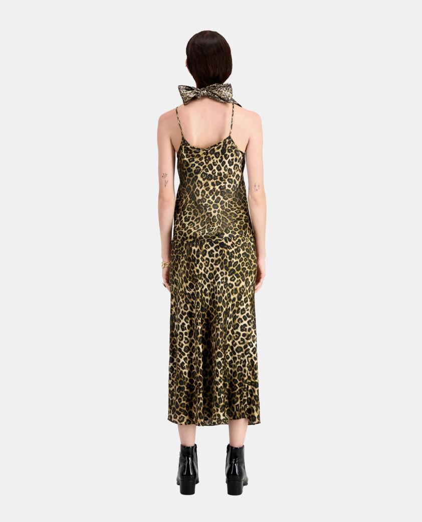 The Kooples FEMME LEOPARD caraco en soie léopard