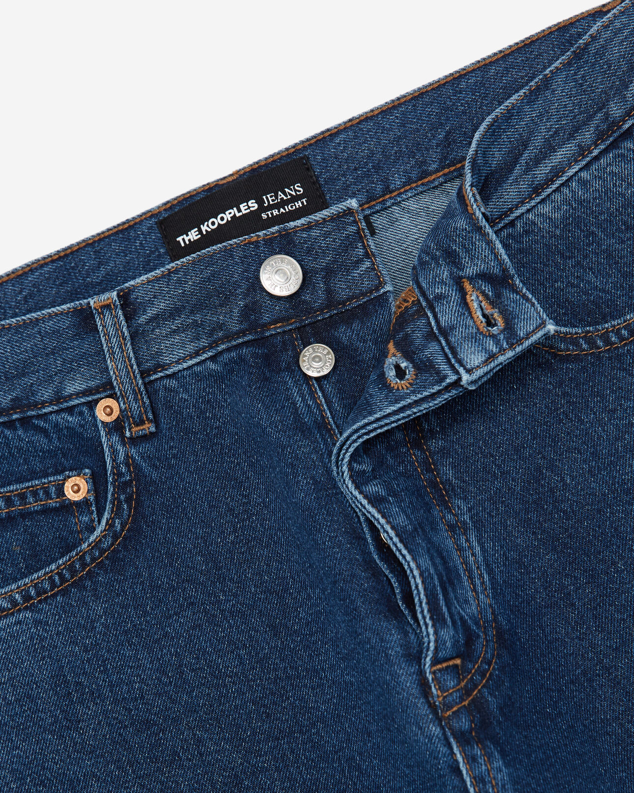 The Kooples HOMME BLEU INDIGO jean brut bleu foncé coupe droite