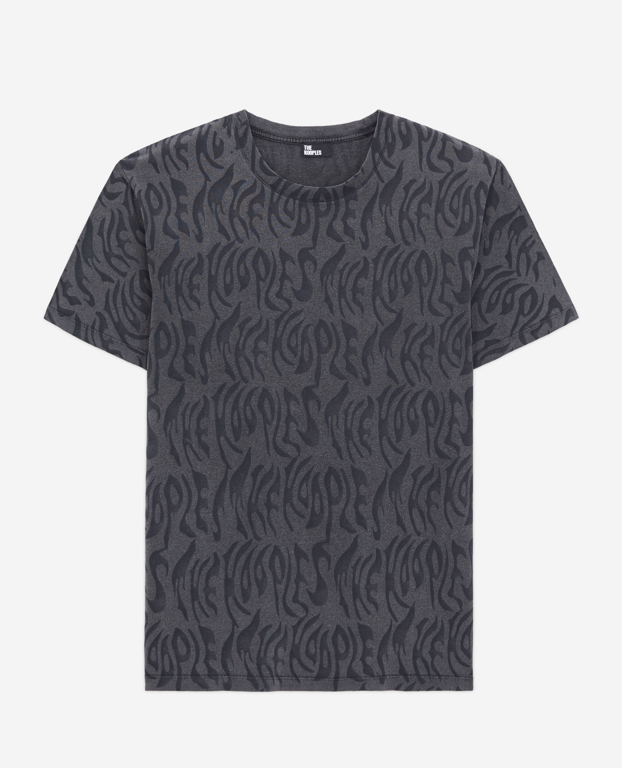 Men's printed t-shirt, BLACK WASHED, hi-res image number null