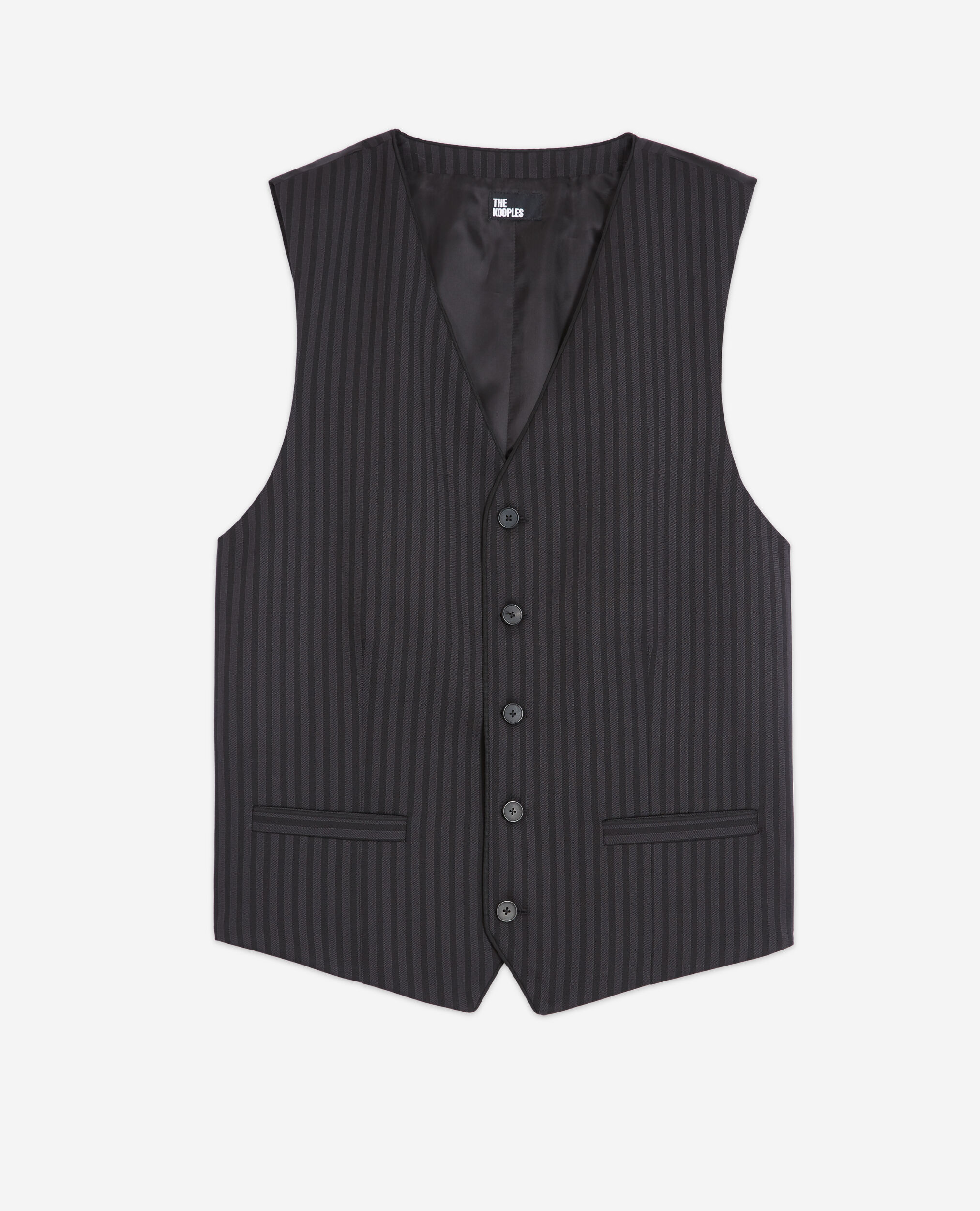 Black wool suit vest The Kooples UK