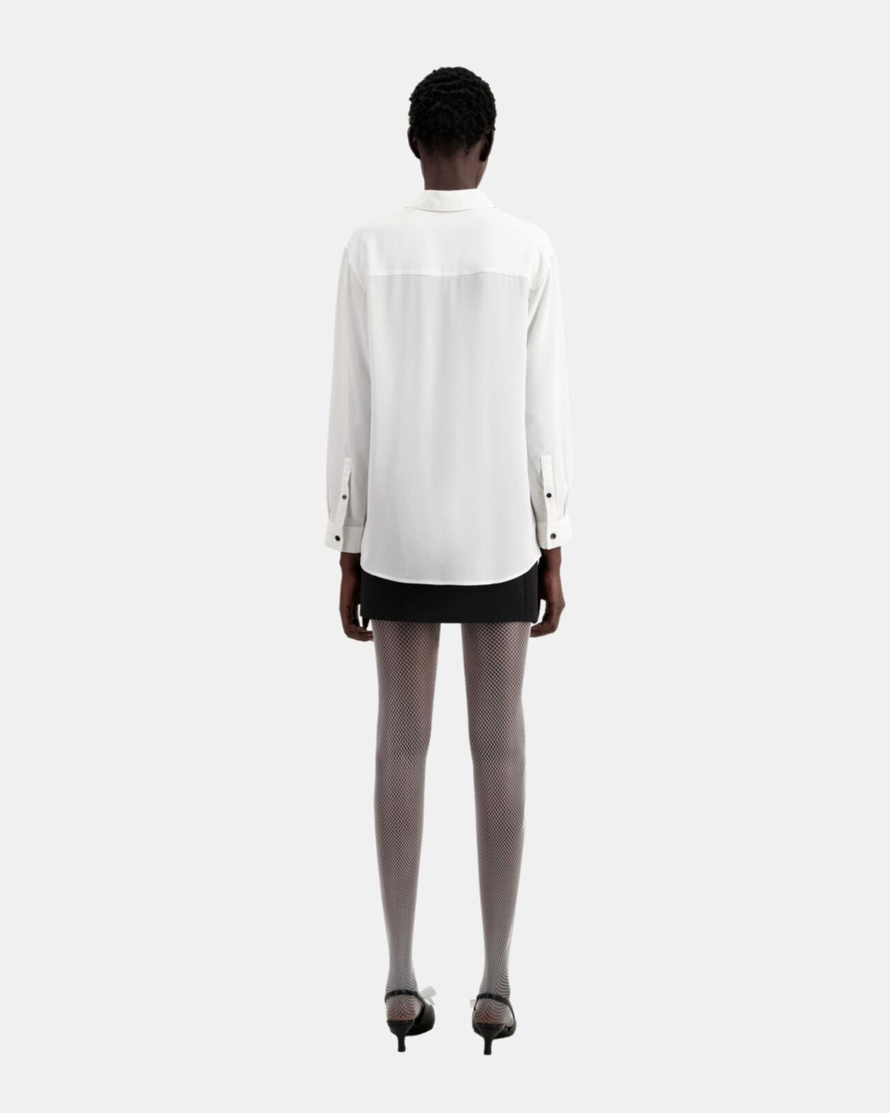 The Kooples FEMME ECRU chemise blanche en soie