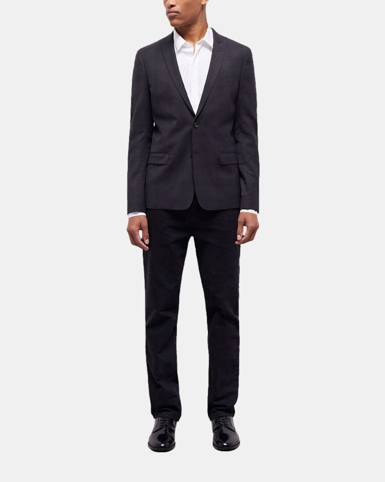 The Kooples MEN BLACK black suit jacket with motifs