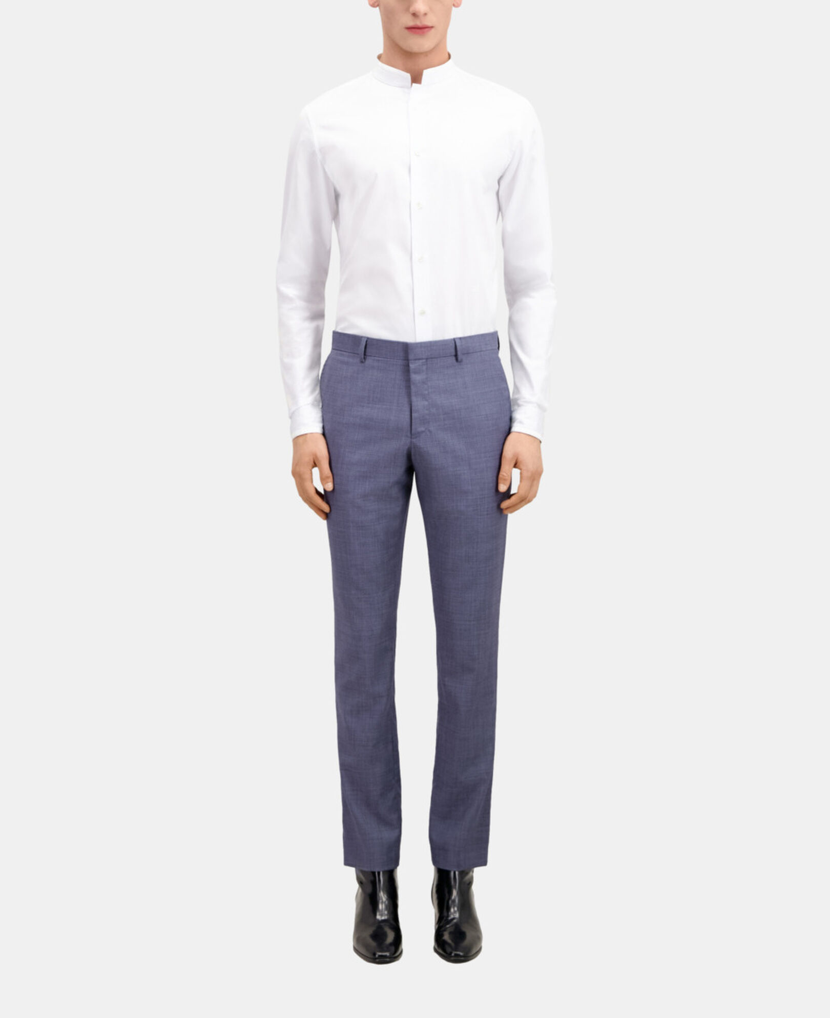 The Kooples HERREN LIGHT BLUE grau-blau karierte anzughose aus wolle