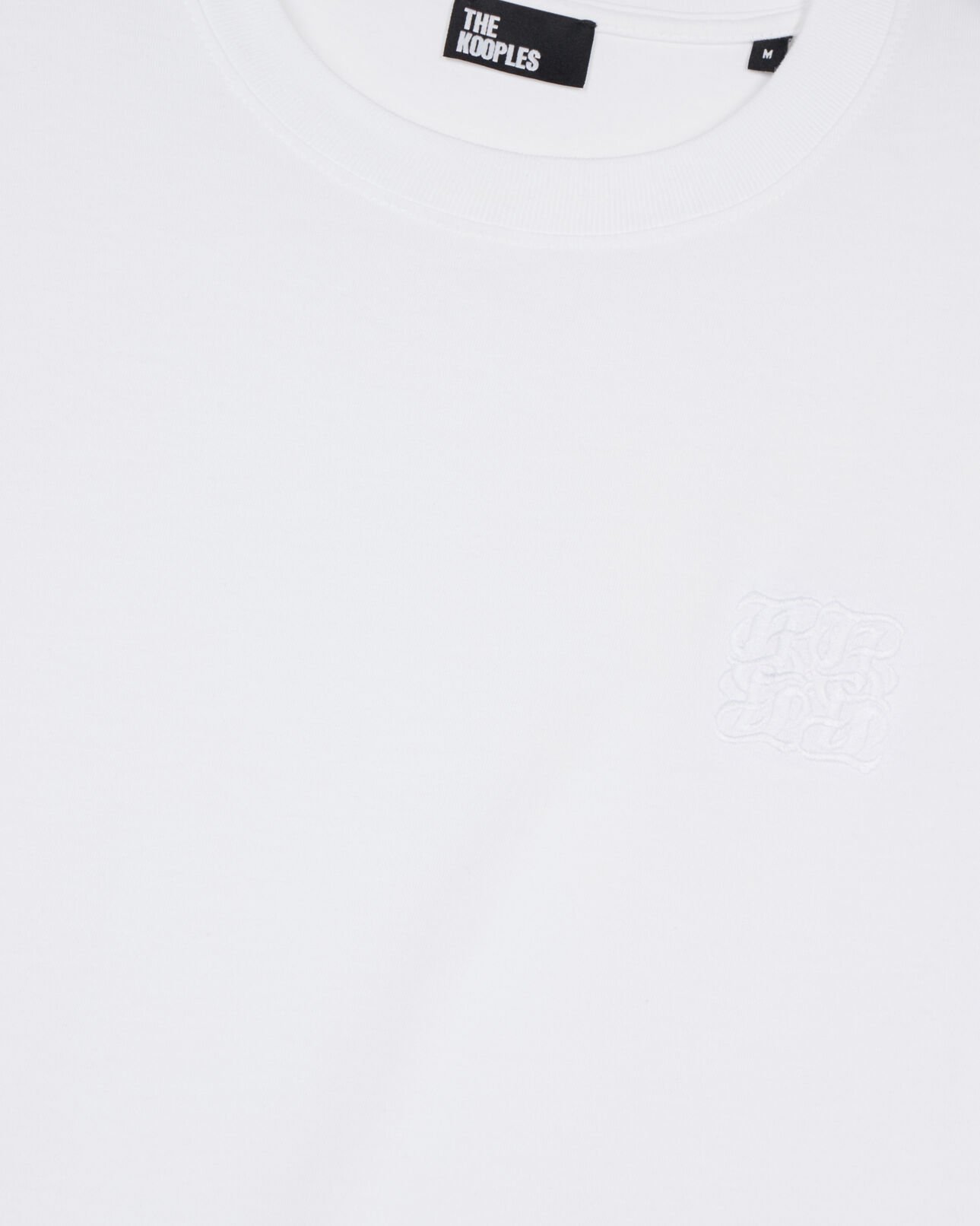 The Kooples HOMME WHITE t-shirt avec broderie logo blanc