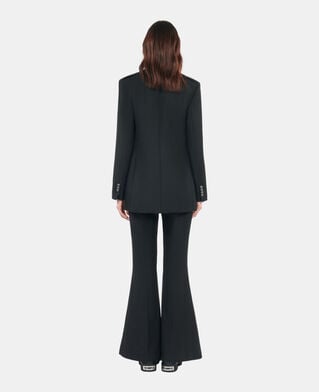 The Kooples WOMEN BLACK black wool blend suit jacket