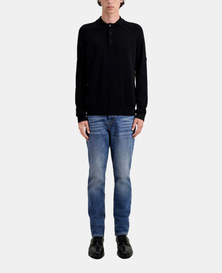 The Kooples H BLACK black knit polo t-shirt