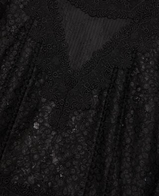 The Kooples MUJER BLACK top de encaje negro
