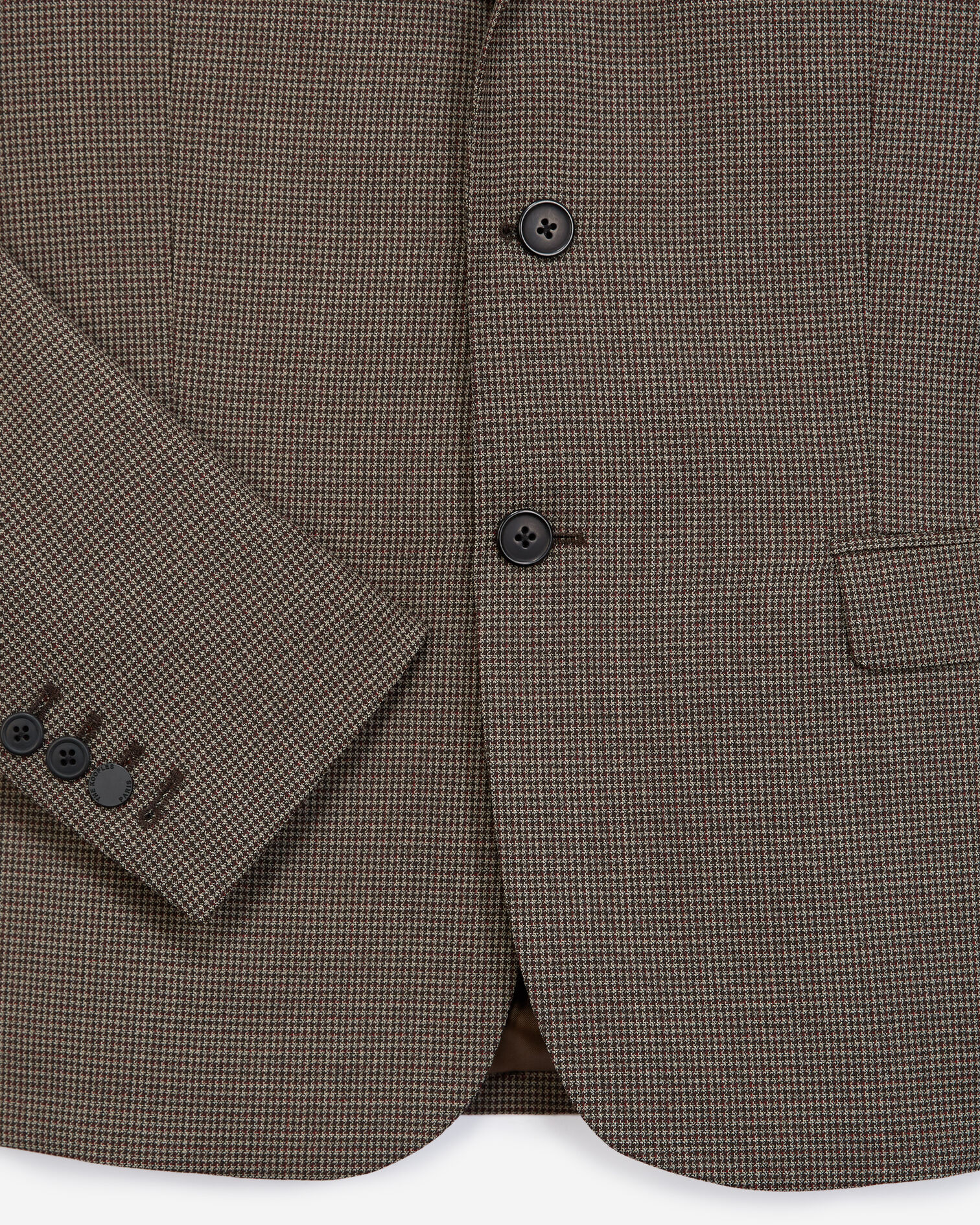 Veste laine marron et rouge à carreaux, BLACK RED OFF WHITE, hi-res image number null