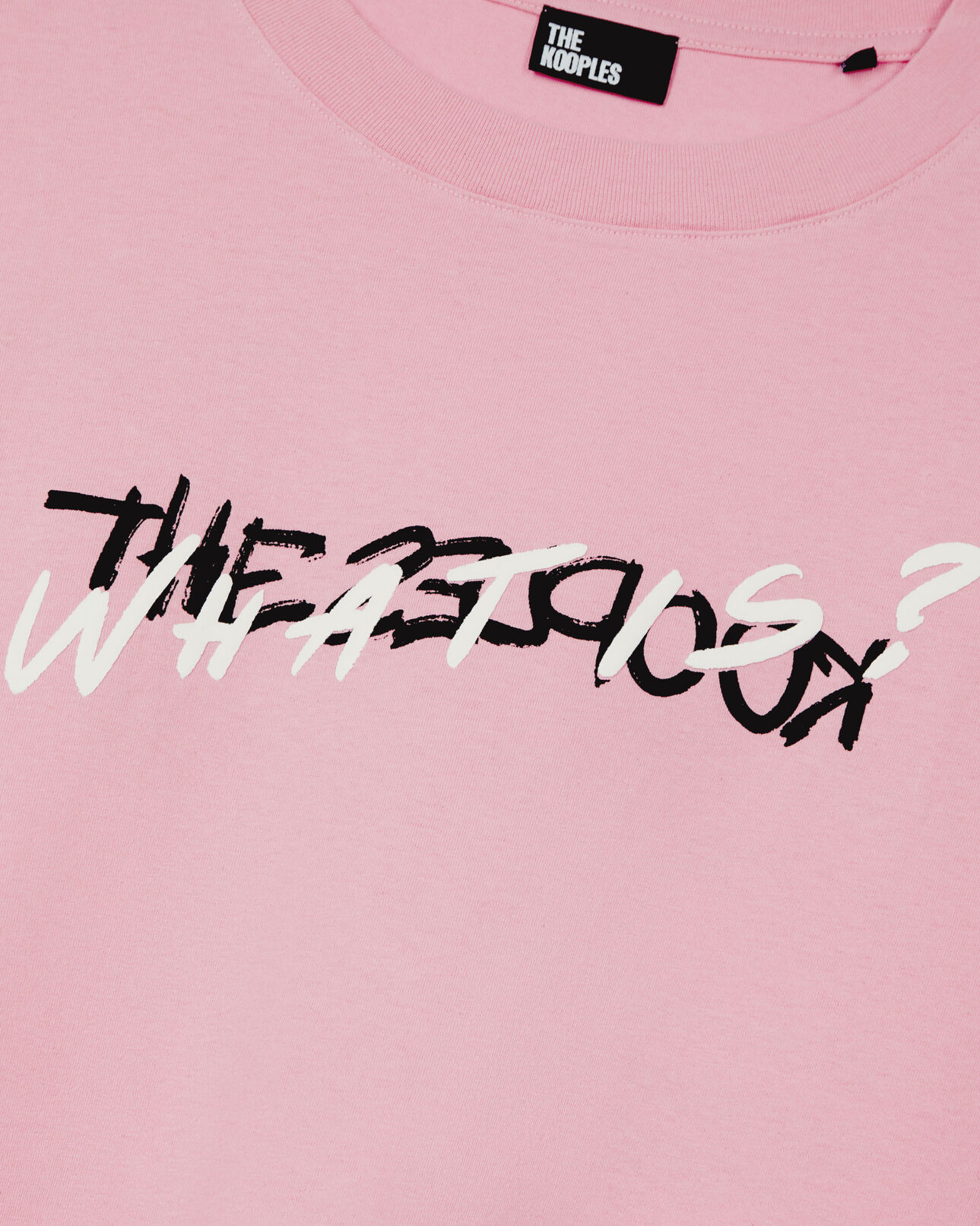 The Kooples MEN SWEET PINK light pink what is handwritten serigraphy t-shirt