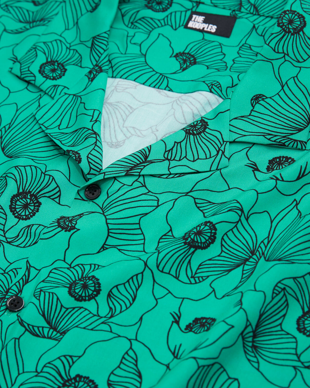 The Kooples HERREN GREEN lässiges hemd mit print