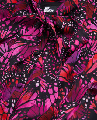 The Kooples MUJER PINK vestido largo estampado volantes