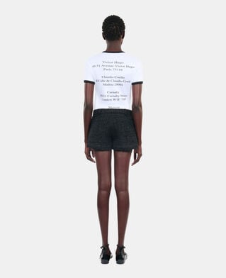 The Kooples WOMEN BLACK black tweed shorts