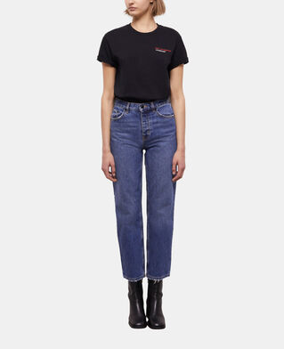 The Kooples F BLUE DENIM blue straight-cut jeans