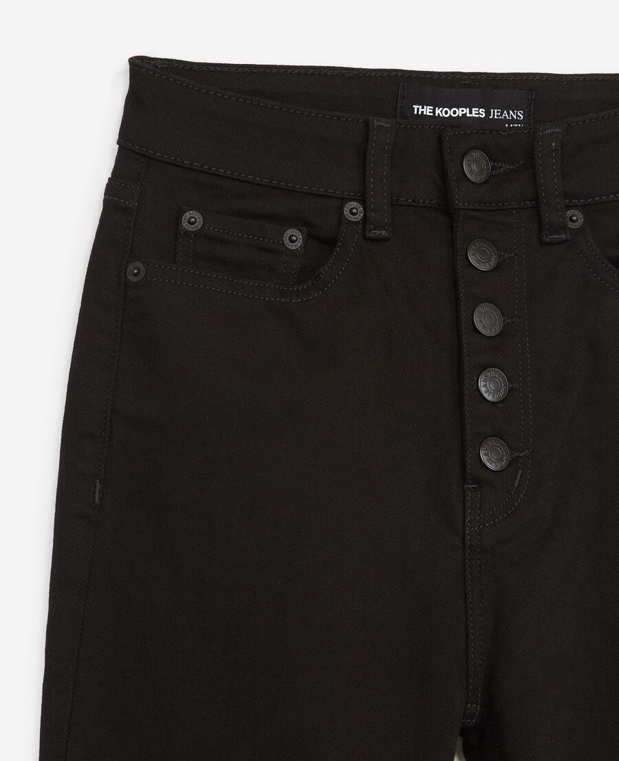 The Kooples FEMME BLACK jean noir boutons slim