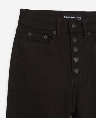 The Kooples FEMME BLACK jean noir boutons slim