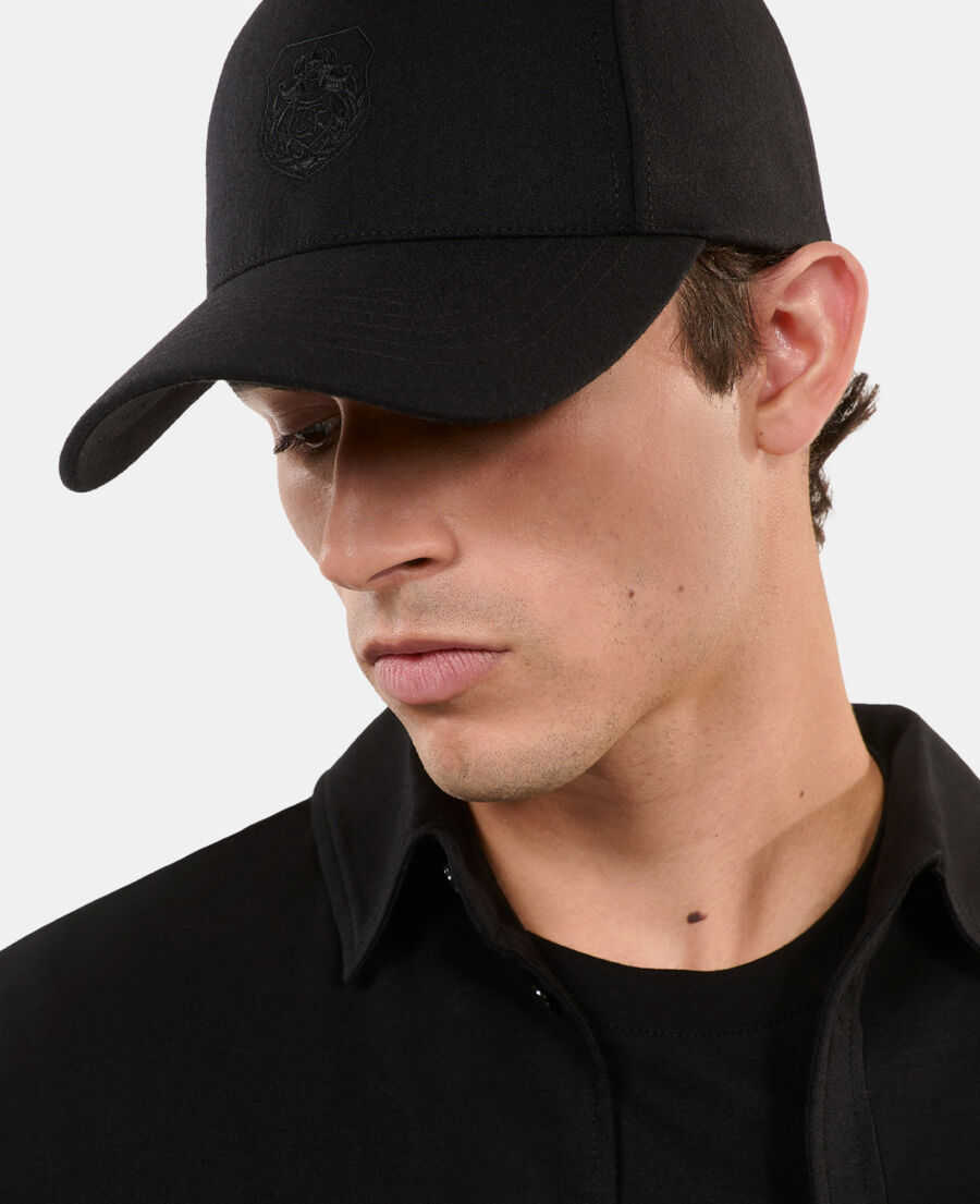The Kooples FEMME BLACK casquette en flanelle noire