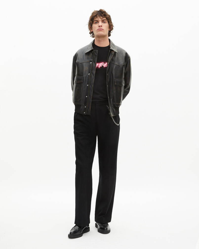 The Kooples MEN BLACK black wide pants
