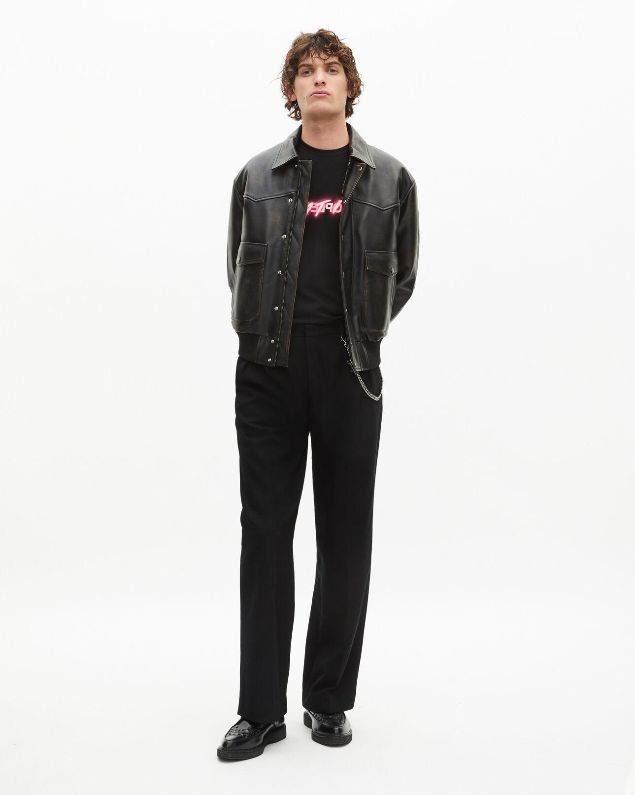 The Kooples MEN BLACK black wide pants