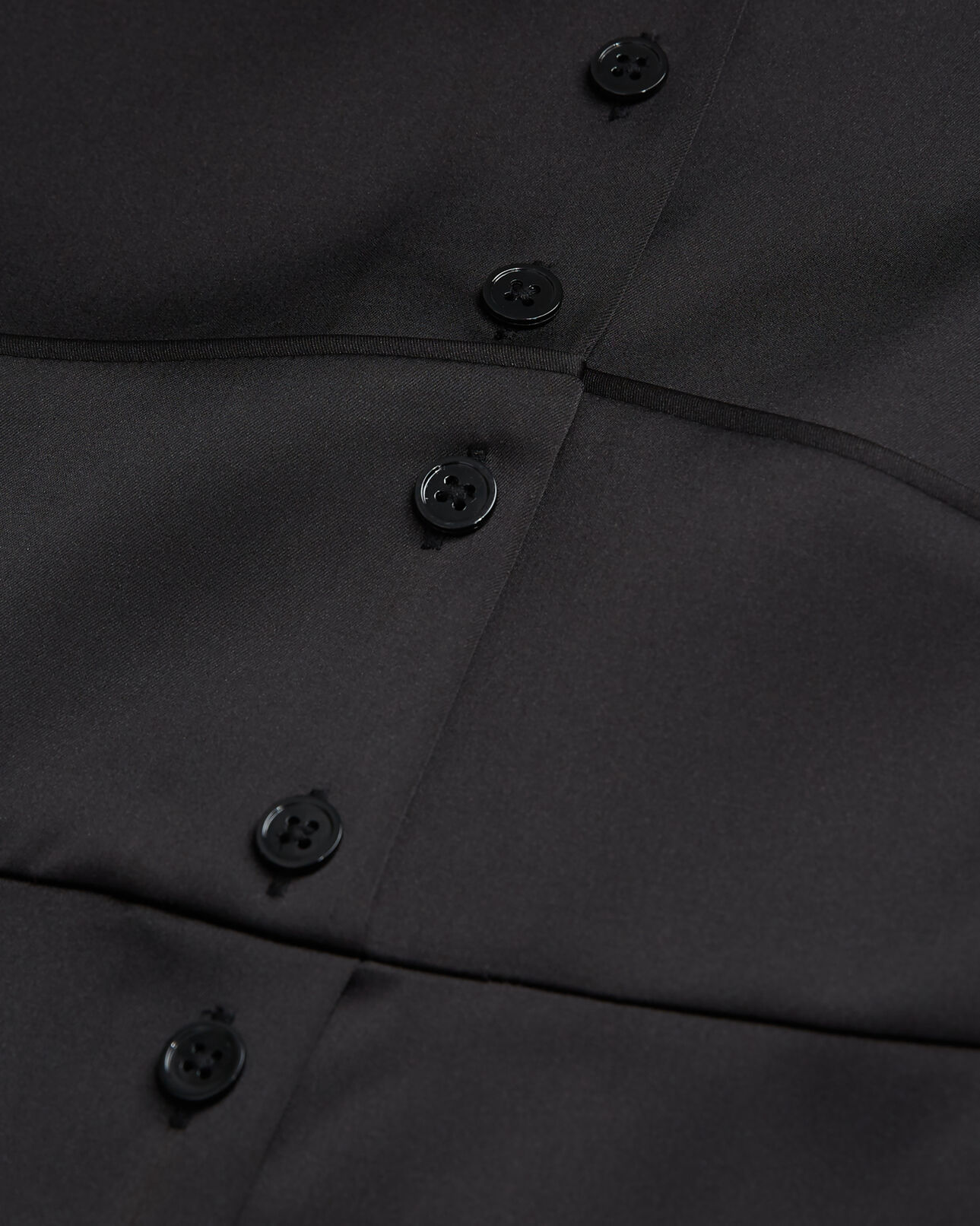 The Kooples DAMEN BLACK langes, schwarzes kleid mit knopfverschluss