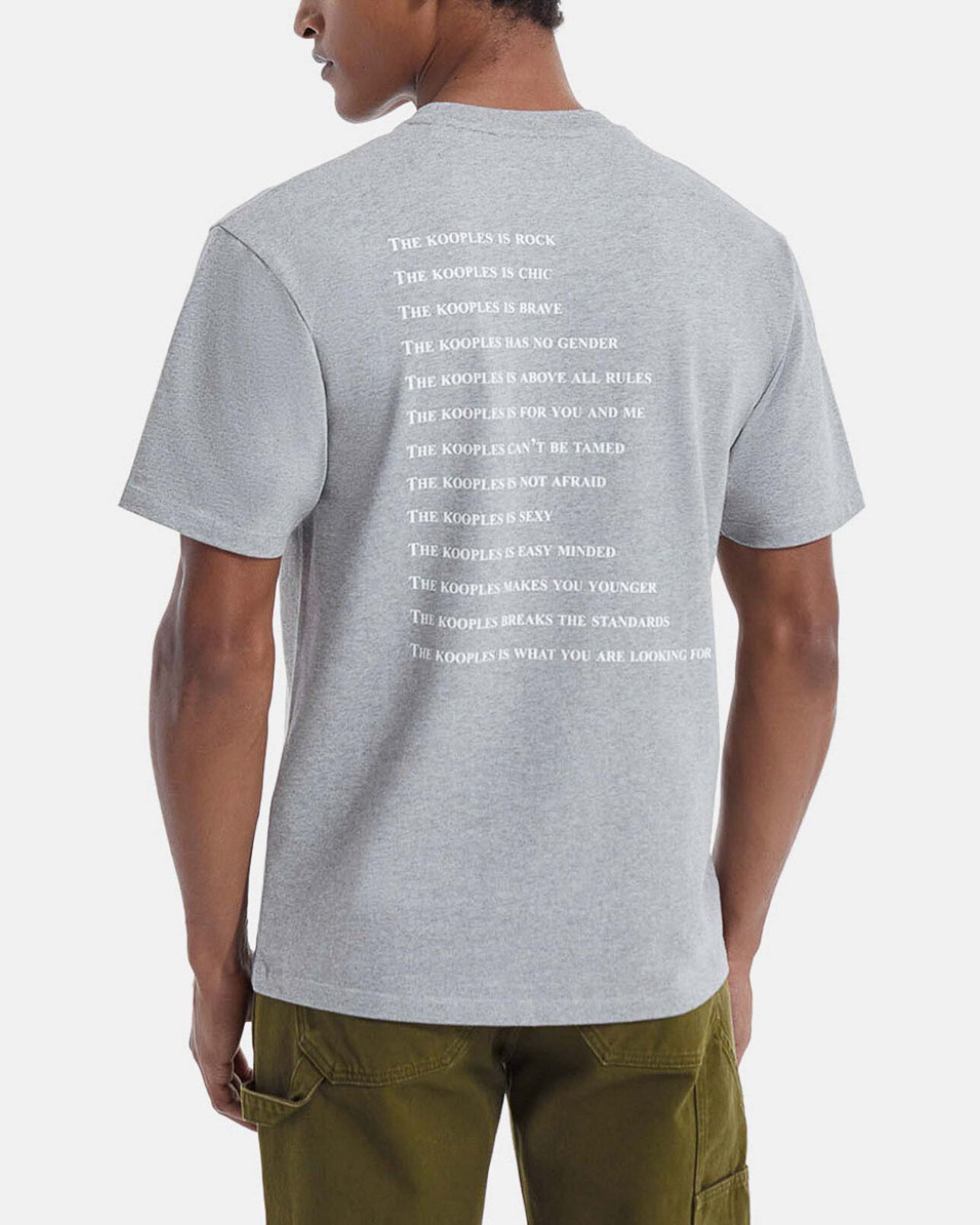 The Kooples HOMME GREY MELANGE t-shirt gris coton imprimé what is