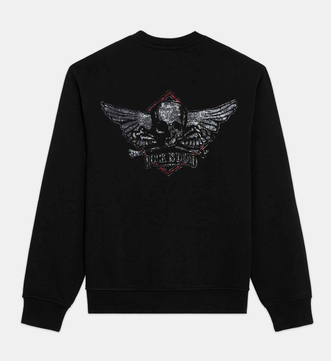 Black sweatshirt print clearance