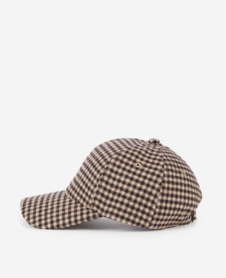 The Kooples F ECRU BLACK checked cap