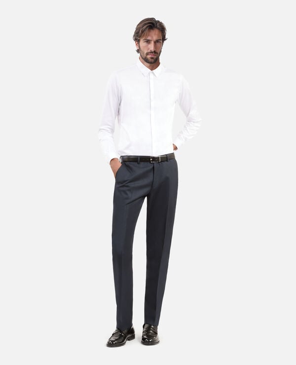 The Kooples HOMME BLUE PETROL pantalon de costume droit bleu