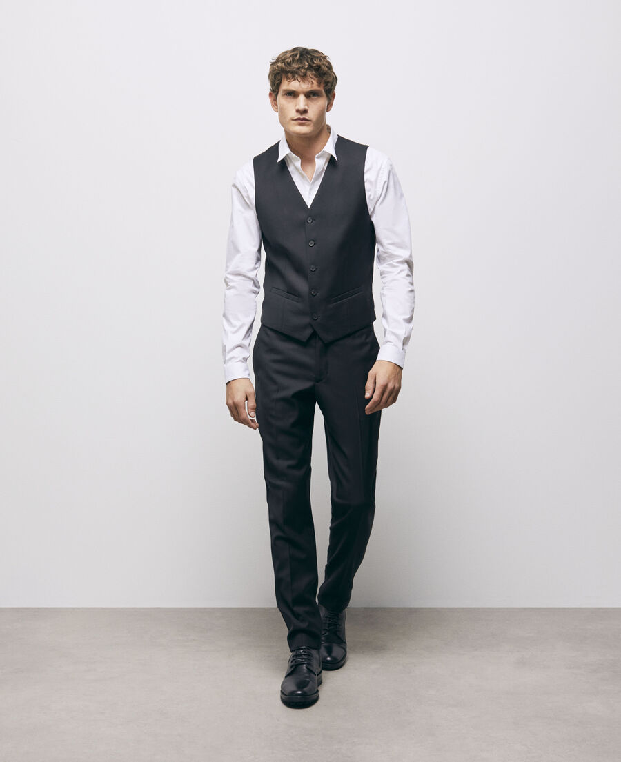 Black suit vest in wool | The Kooples