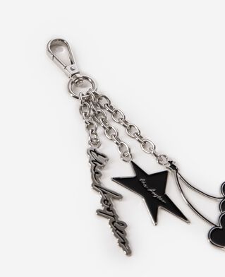 The Kooples F BLACK SILVER black and silver key ring bag jewel