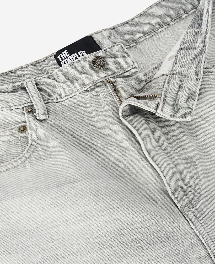 The Kooples MEN GREY light gray straight jeans