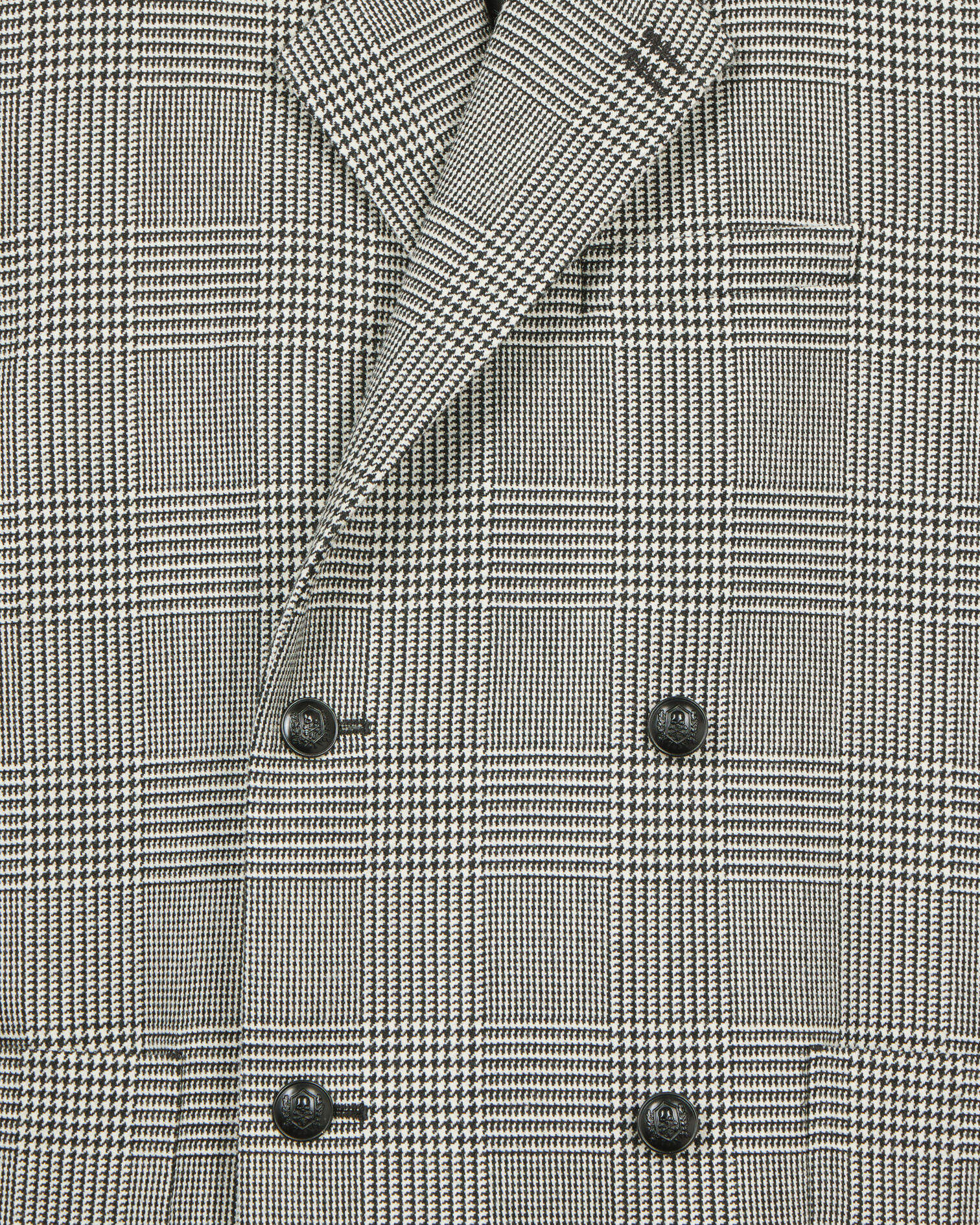 Black and white houndstooth wool suit jacket, BLACK WHITE, hi-res image number null