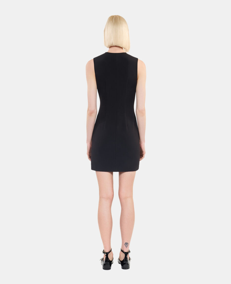 The Kooples FEMME BLACK robe courte avec laçage noire